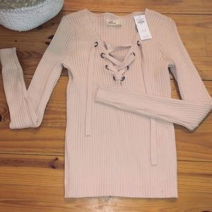Hollister Sweater! Never worn, super cute details!